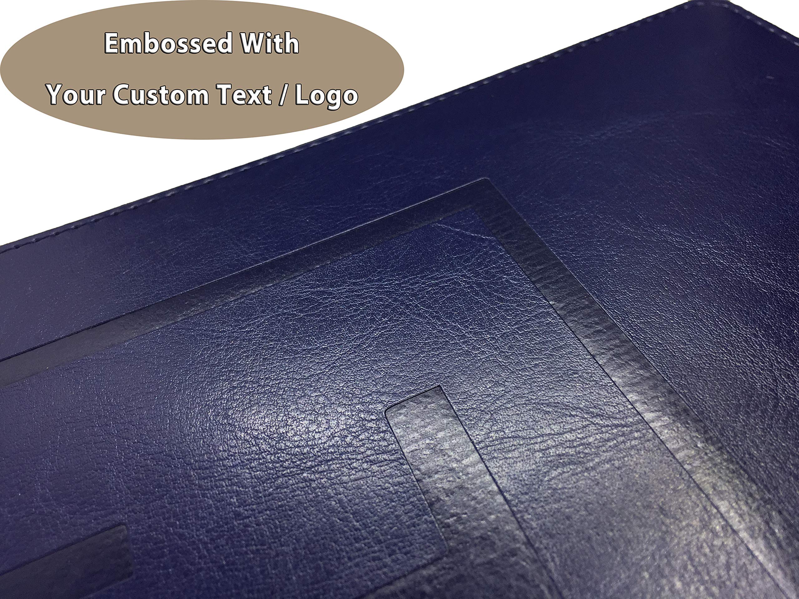 20 Pack Navy Blue Leather Diploma Covers - 8.5 x 11 Customizable Certificate Holders with Padded Protection for Graduation, Awards & Professional Documents | Perfect for School Ceremonies, Office Presentations & Wall Displays