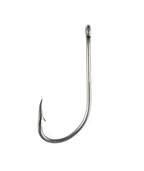 Eagle Claw 085 Nickel Plain Shank Offset Fishing Hooks - 50 Pack for Freshwater & Saltwater Angling - Perfect for Bass, Trout, and Catfish Fishing