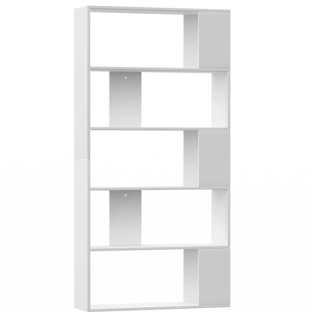 vidaXL White Engineered Wood Book Cabinet - Room Divider Bookshelf & File Storage for Office, Bedroom, Living Room | Space-Saving Furniture for Home Organization & Stylish Room Partition
