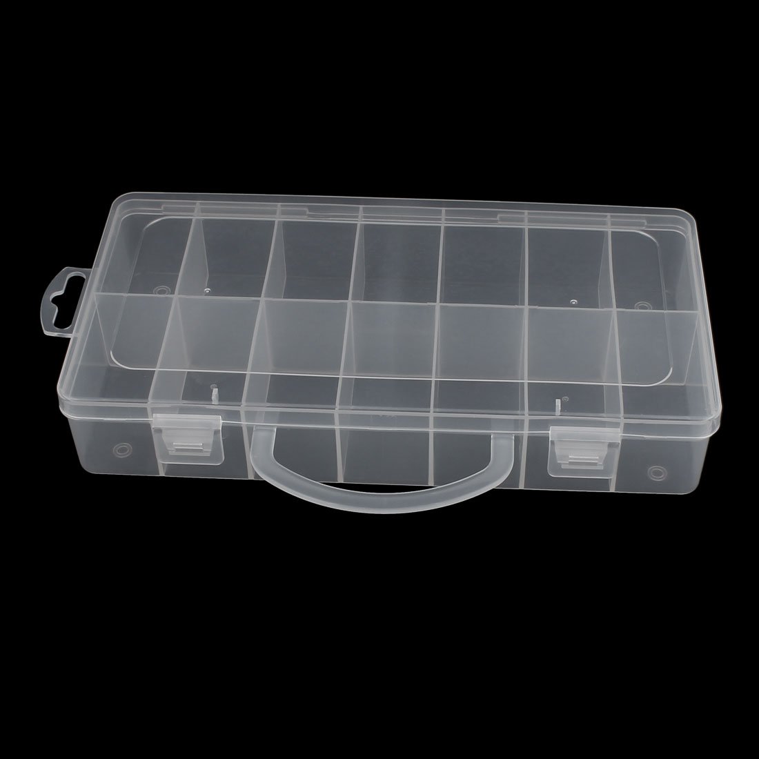 14-Slot Plastic Rectangular Tool Organizer - Electronic Components Storage Box for DIY, Crafts & Workshop Organization | Durable Tool Box for Small Parts, Nails, Screws & Hardware Accessories