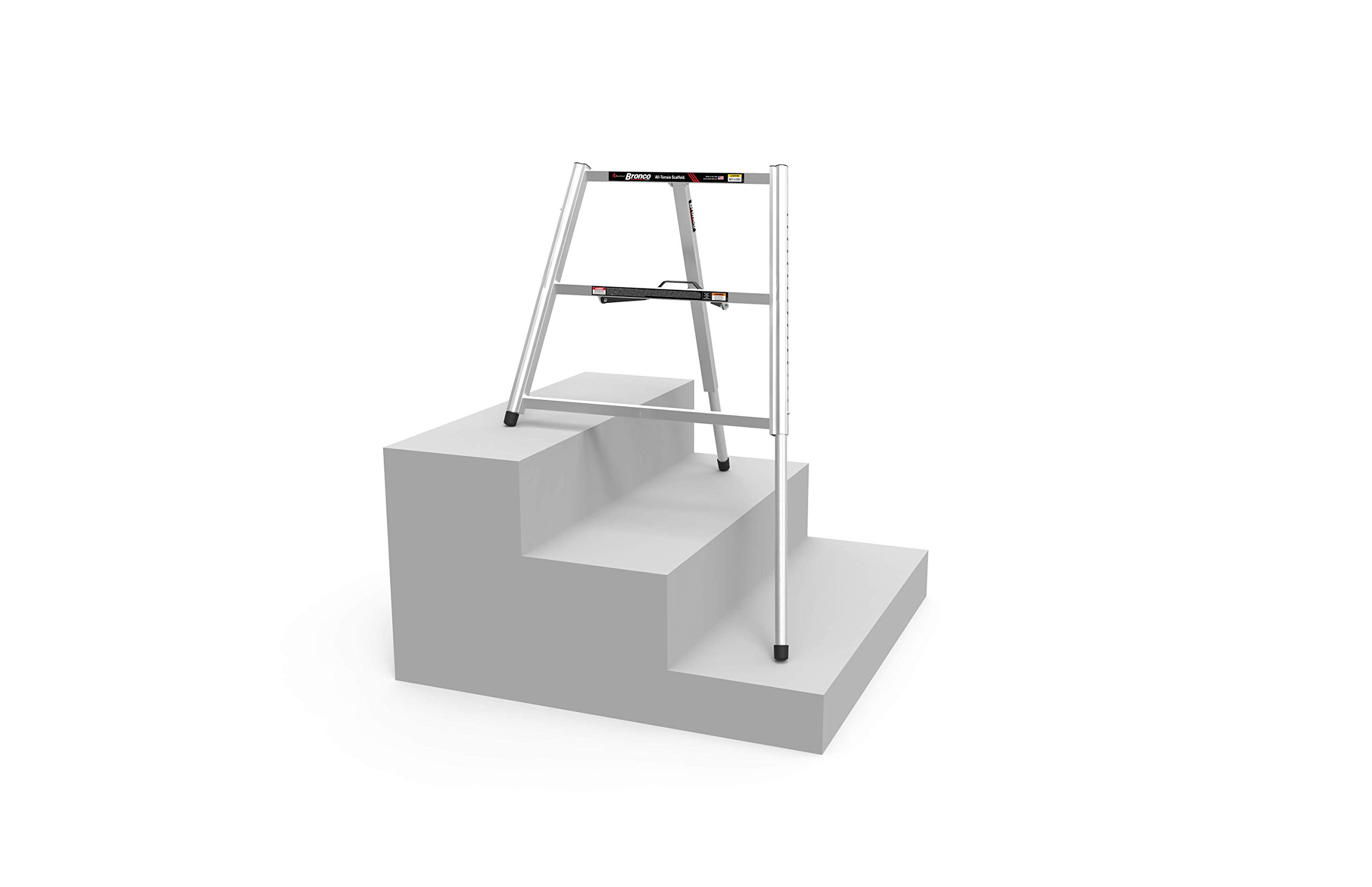 Bronco All Terrain Scaffolding - Adjustable Telescoping Sawhorse for Construction, Woodworking & DIY Projects | Heavy Duty Work Support for Outdoor & Indoor Use