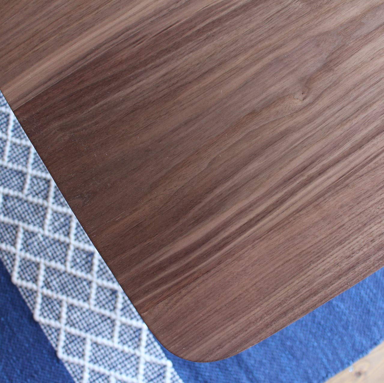 AZUMAYA TAC-227WAL Modern Walnut Coffee Table - 36 Inch Round Wooden Living Room Table with Storage Shelf - Perfect for Small Spaces, Apartments & Cozy Home Decor