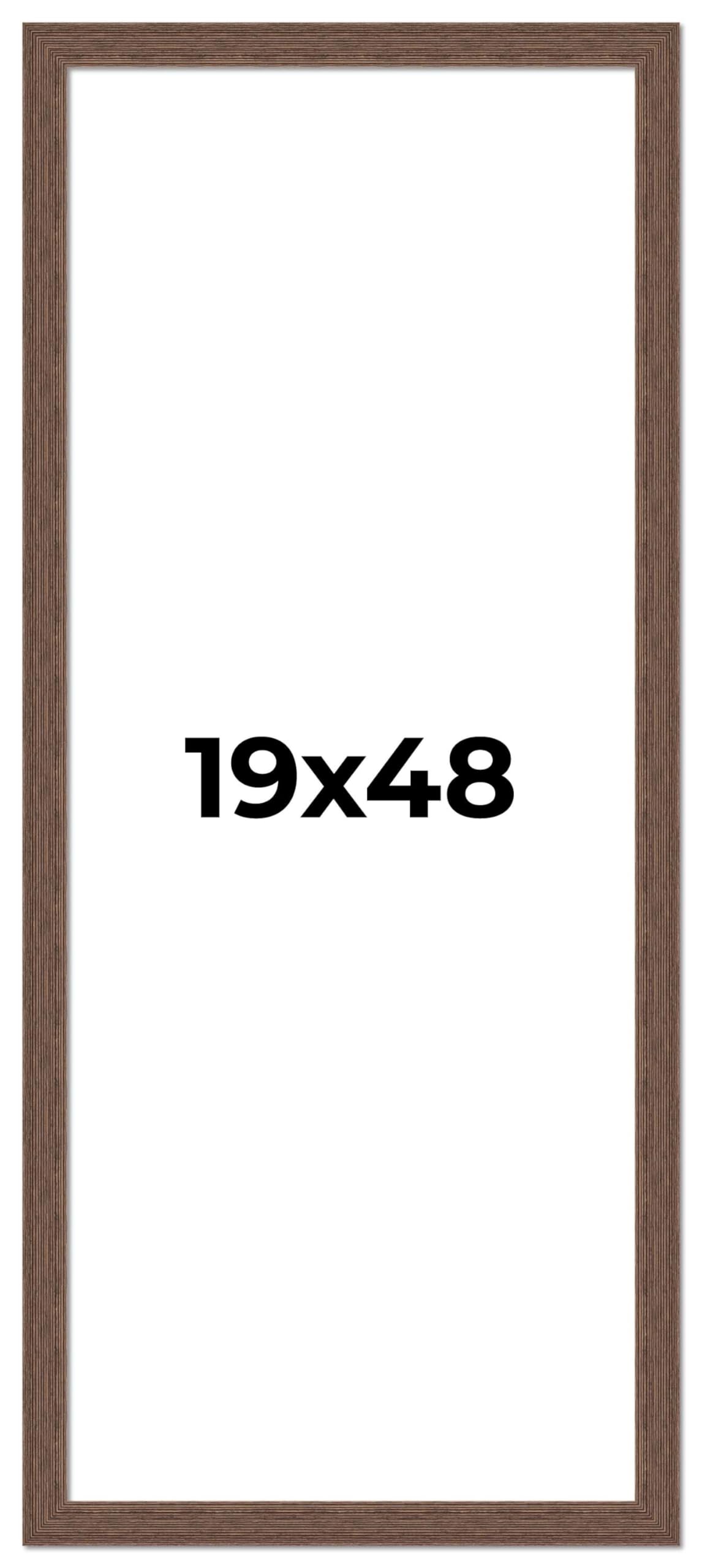 19x48 Distressed Brown Barnwood Picture Frame - Rustic Farmhouse Photo Display with UV Protective Acrylic & Acid-Free Backing | Perfect for Wall Art, Family Photos, and Home Décor in Living Room, Bedroom or Office