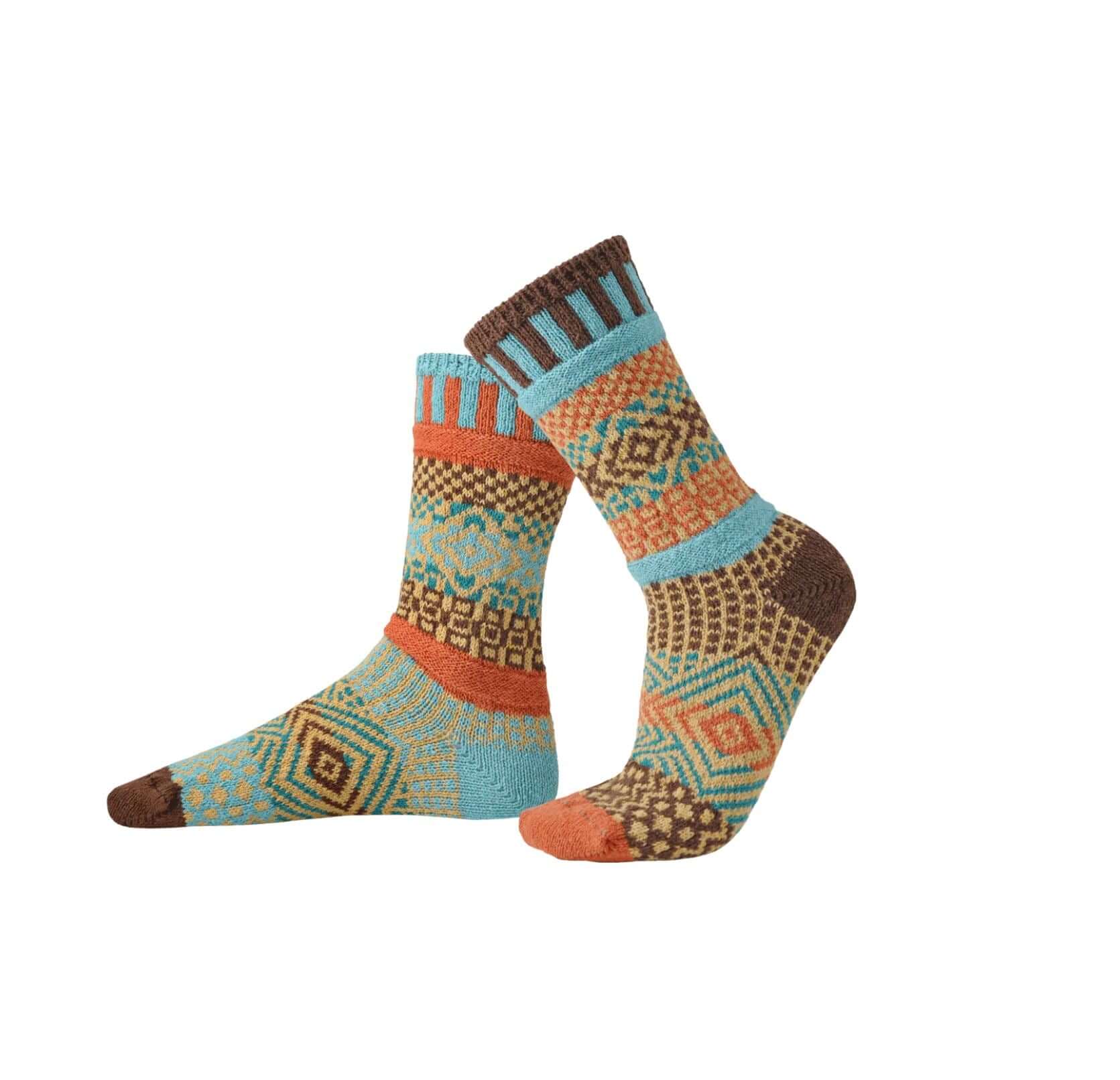 Premium Cattail Knitted Crew Socks - Made in USA - Soft & Comfortable Cotton Socks for Men & Women - Perfect for Casual Wear, Outdoor Activities & Daily Use