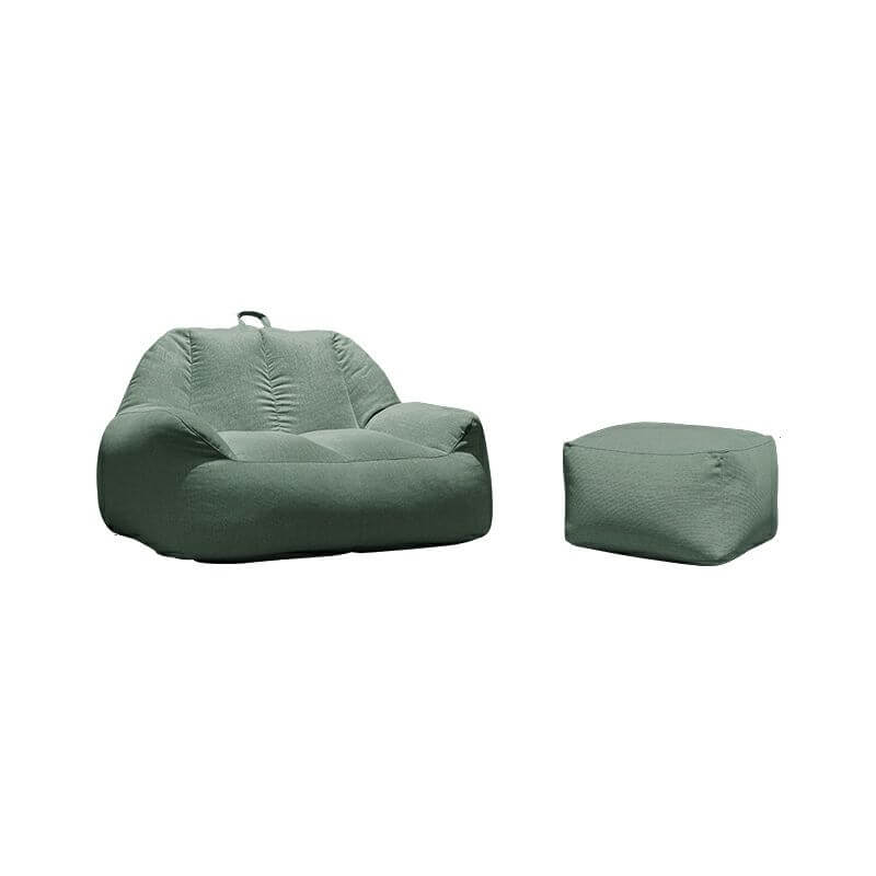 Premium Large Solid Color Cotton Blend Bean Bag Chair - Pre-Filled with Polypropylene Beans for 2 People - Perfect for Living Room, Game Room & Dorm Relaxation