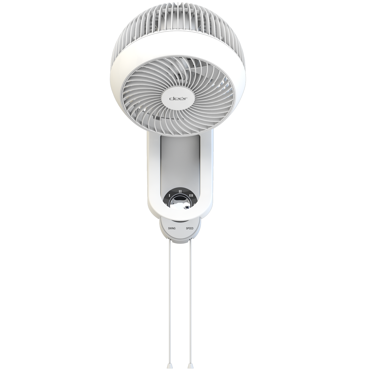 DEER DF6091 9-Inch Wall Mounted Oscillating Fan with 360° Rotation - Perfect for Bedroom, Kitchen, Office & Indoor Air Circulation