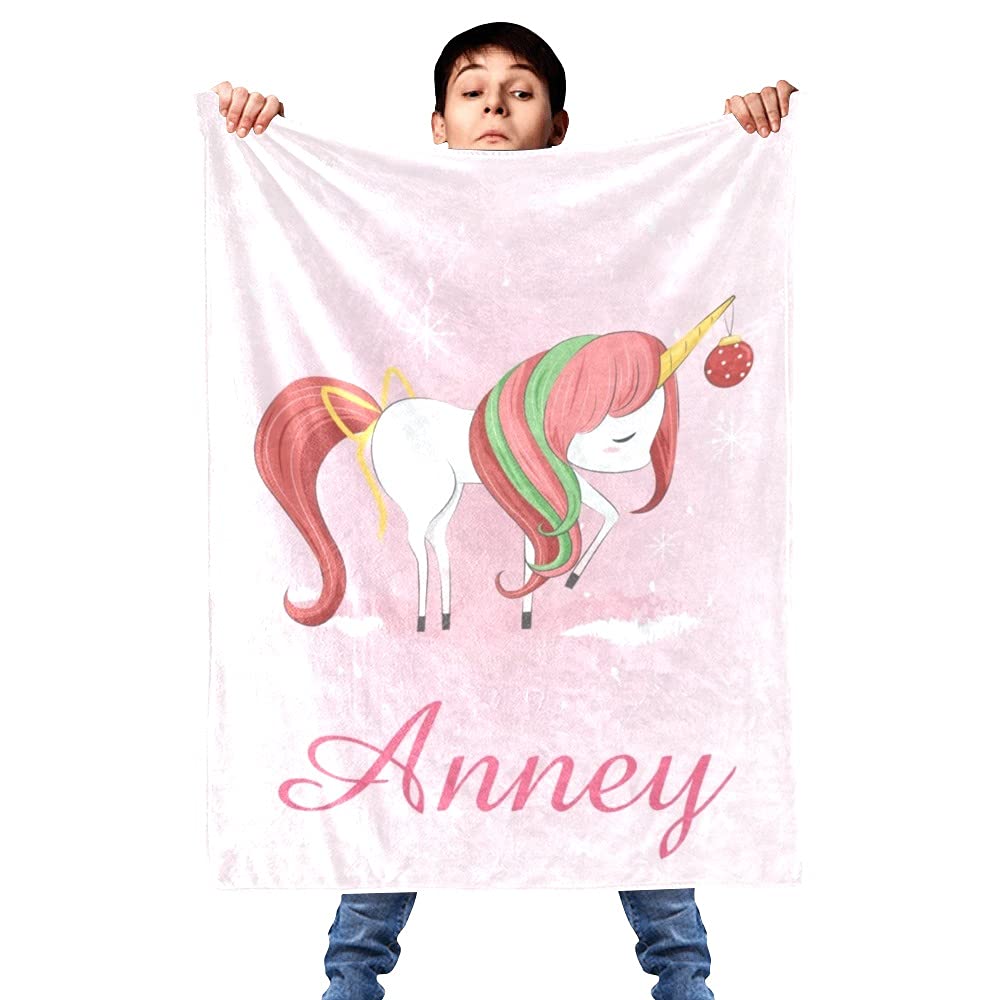 Personalized Unicorn Baby Blanket with Custom Name - 30