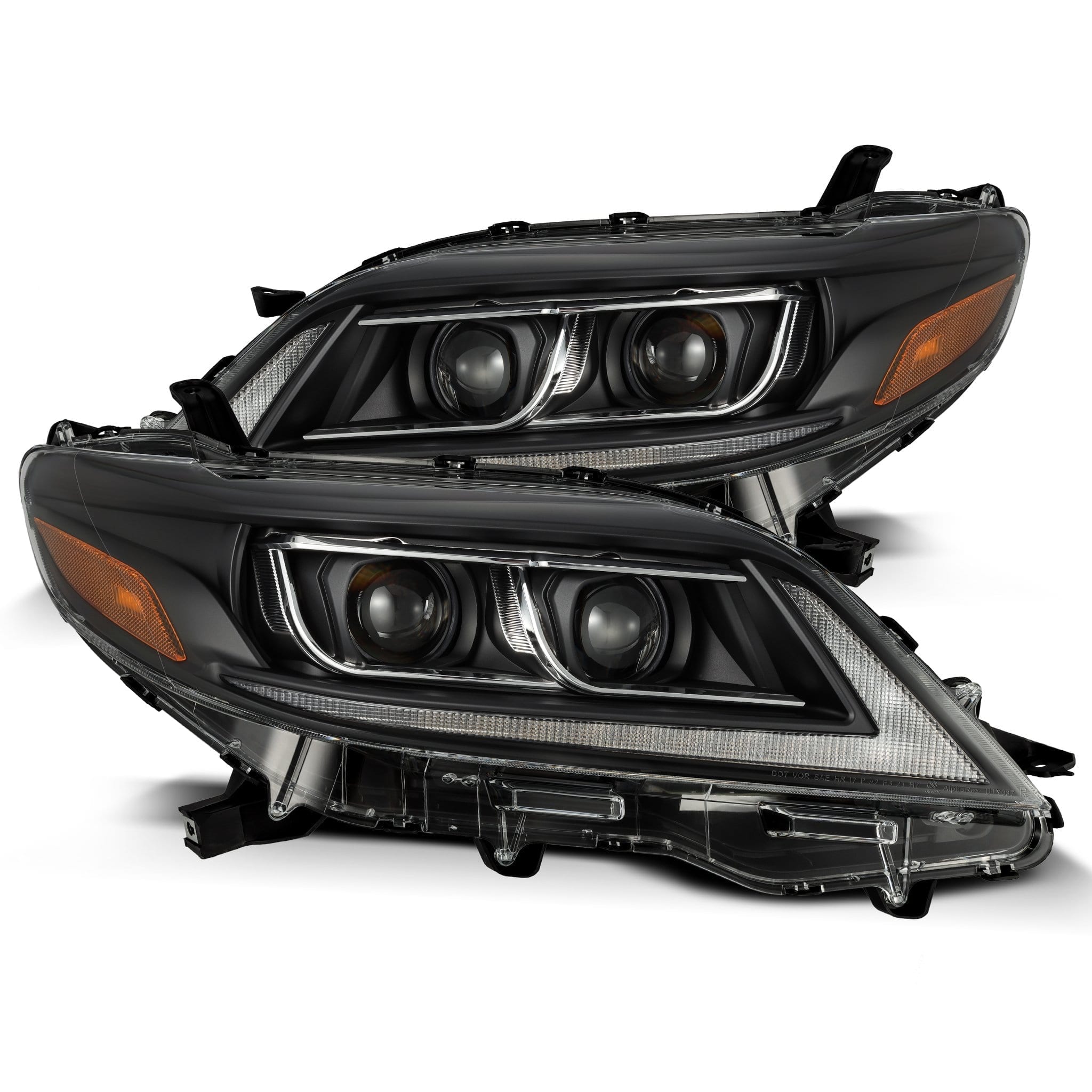 2011-2020 Toyota Sienna LUXX Series Projector Headlights - Black Alpha Rex 880766 - Upgrade Your Ride for Night Driving & Enhanced Style