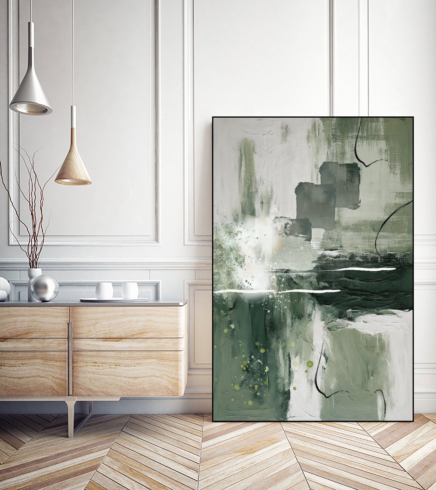 Premium Canvas Greens 1 - High-Quality Artificial Plants for Home & Office Decor - Perfect for Living Room, Bedroom, and Workspace Decoration