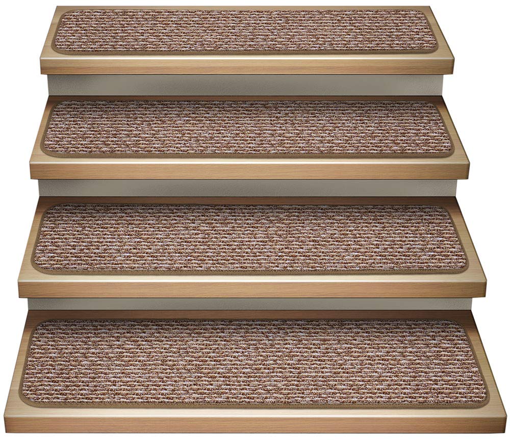 12 Pack Attachable Indoor Carpet Stair Treads - Non-Slip Staircase Mats (9