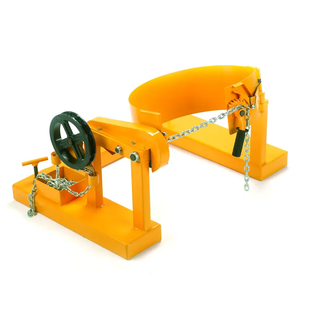 Heavy Duty Forklift Drum Tilter - 360° Rotating Barrel Lifter for Safe Drum Handling - Perfect for Warehouses, Factories & Industrial Use