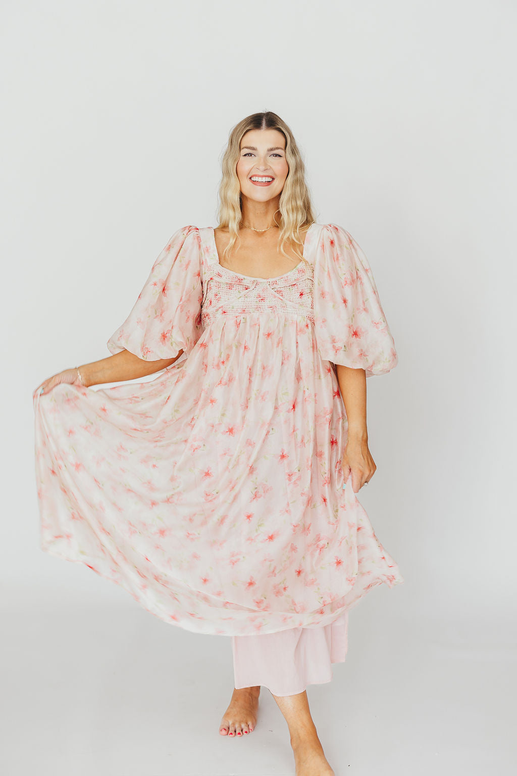 Harlow Maxi Dress in Pink - Bump Friendly Maternity Dress, Inclusive Sizing (S-3XL) | Flowy Summer Dress for Beach, Vacation & Everyday Wear