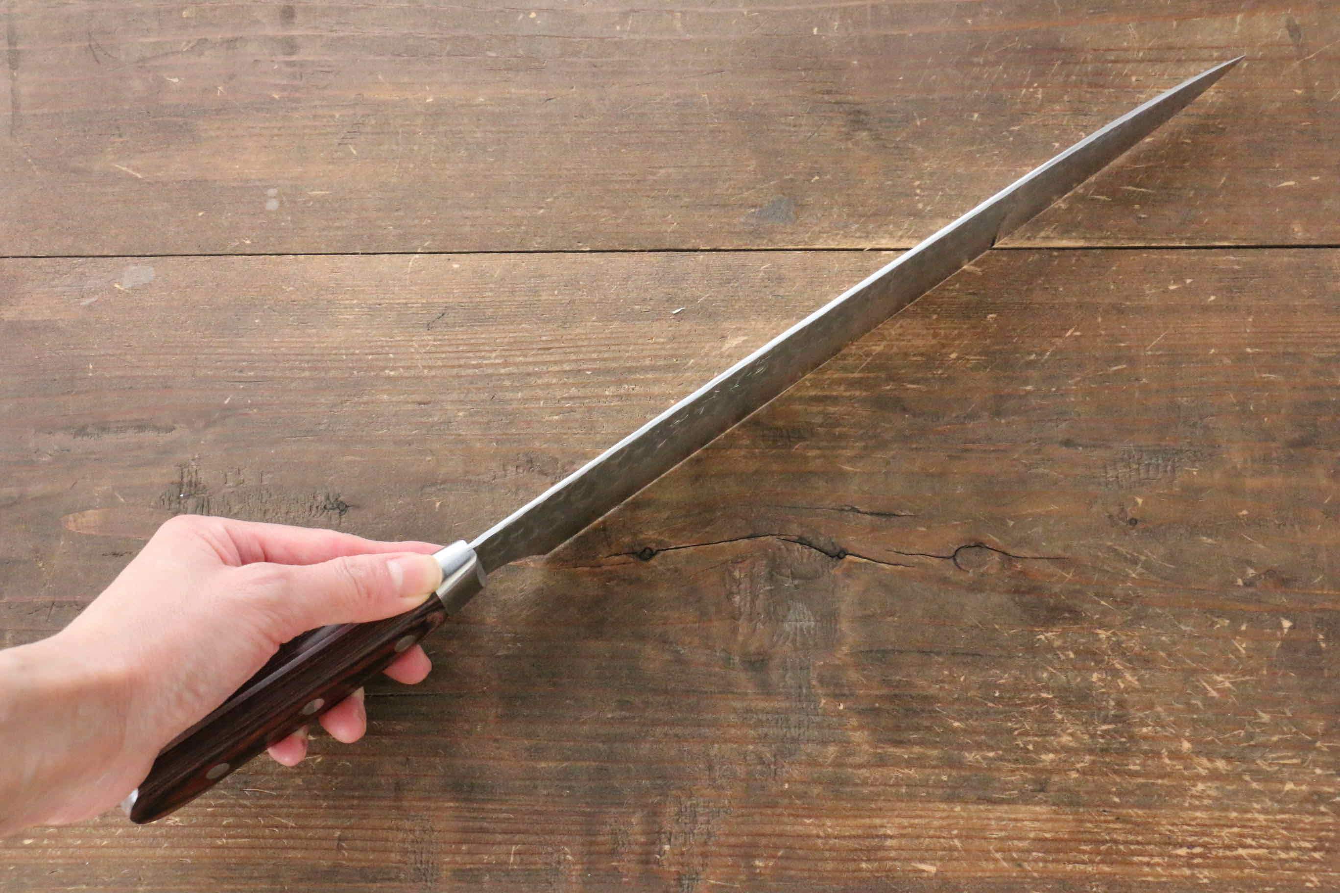 Premium Jikko VG10 17-Layer Yanagiba Sushi Knife 300mm - Japanese Mahogany Handle - Perfect for Sushi Chefs & Home Cooking Enthusiasts