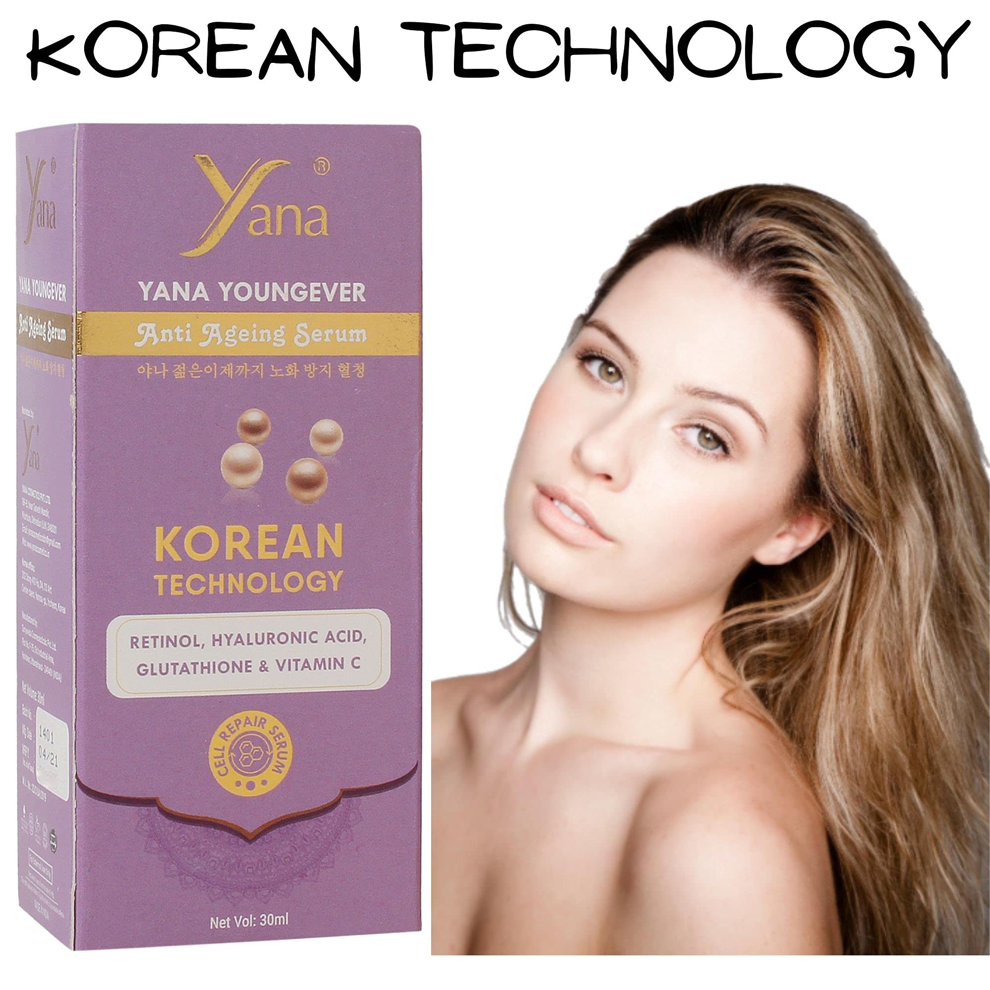 YANA YOUNGEVER Anti-Aging Serum Spray Cream with Korean Technology - Hydrating Facial Moisturizer for Oily Skin Women | Perfect for Daily Skincare Routine & On-The-Go Refreshment