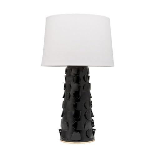 MITZI HUDSON VALLEY LIGHTING HL335201-BLK/GL Naomi Table Lamp - 1-Light, 75W, Black Lustro & Gold Leaf Finish (16