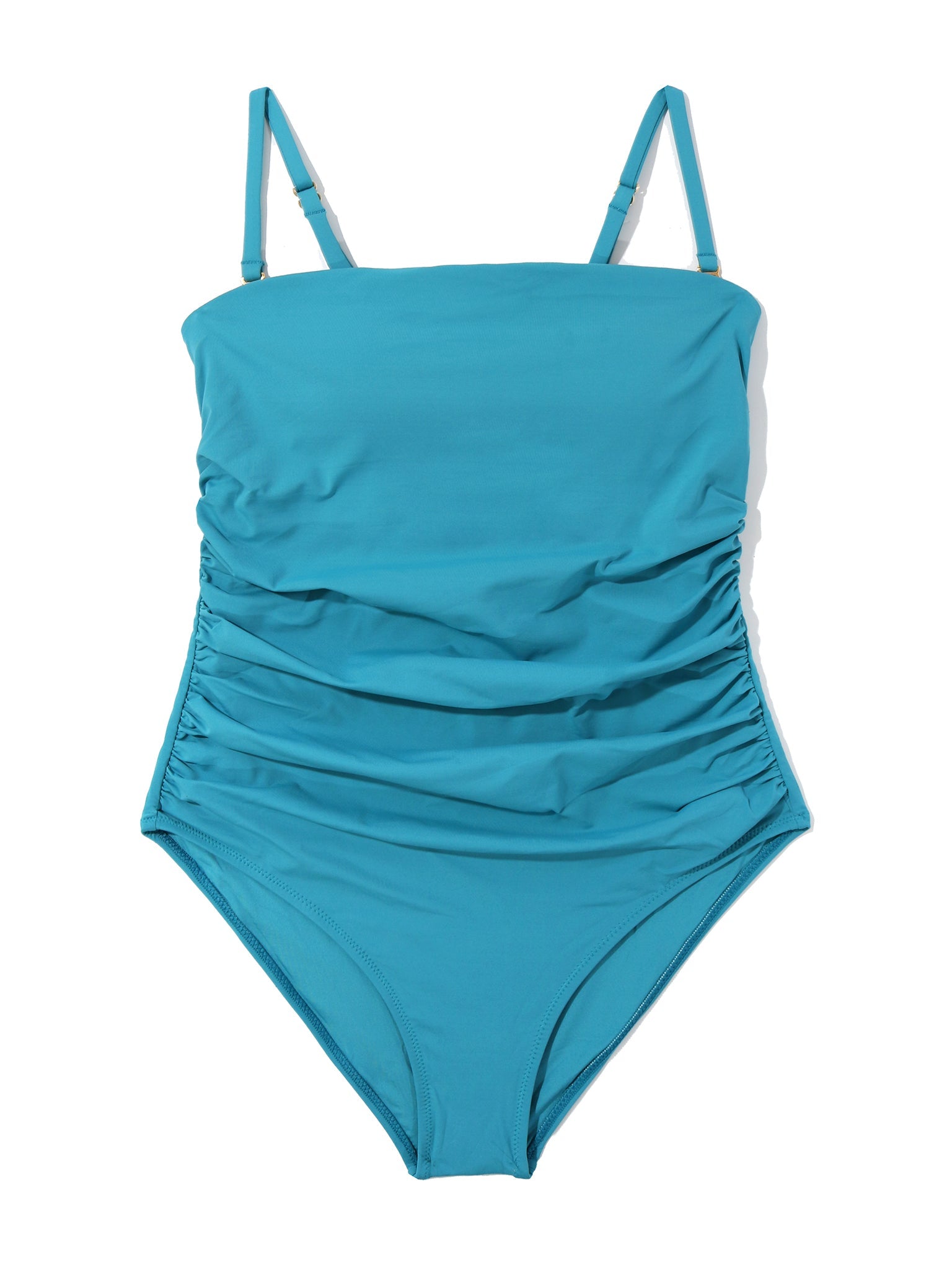 Women's Bandeau One Piece Swimsuit - Sexy Monokini Bathing Suit with Adjustable Straps & High Waist for Beach, Pool, Vacation & Summer Swimwear