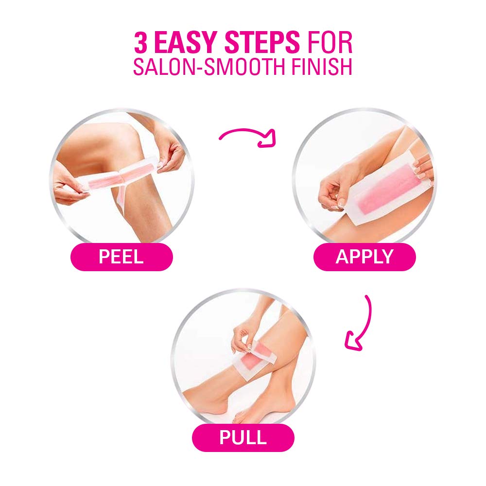 Veet Full Body Waxing Kit for Dry Skin - 8 Wax Strips with Soothing Aloe Vera - At-Home Hair Removal for Legs, Arms & Bikini Area - Gentle Formula for Sensitive Skin - Perfect for Pre-Vacation Smoothing & Quick Touch-Ups