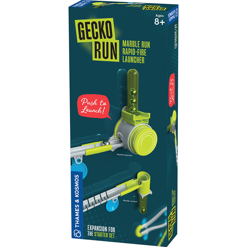 Gecko Run Marble Run Rapid Fire Launcher Expansion Pack - STEM Building Toy for Kids Ages 6-12 - Perfect for Creative Play & Family Game Nights (Spring 2025 Release)
