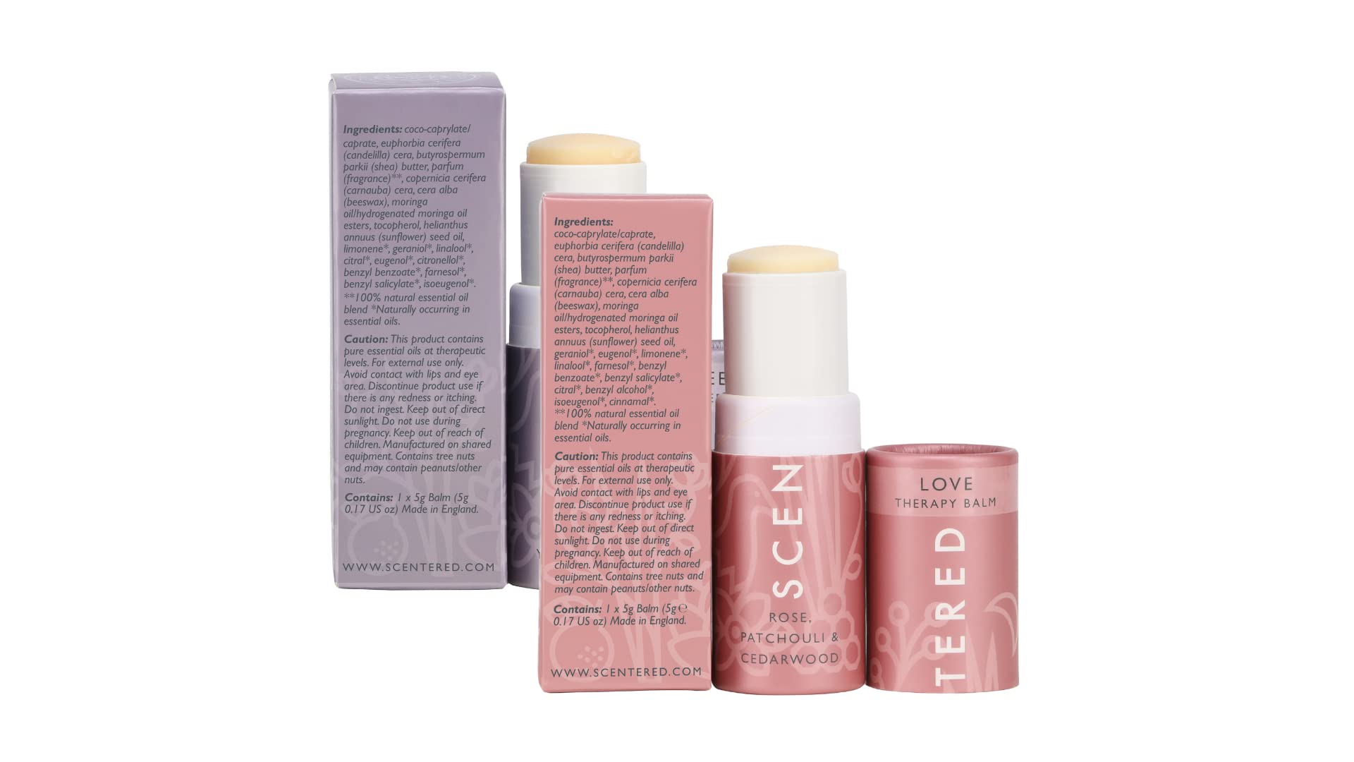 Scentered Aromatherapy Balm Stick Duo for Sleep & Stress Relief - Roll-On Essential Oil Blends with Rose, Lavender & Ylang Ylang - Natural Relaxation Gift for Women - Perfect for Bedtime, Travel & Self-Care Moments