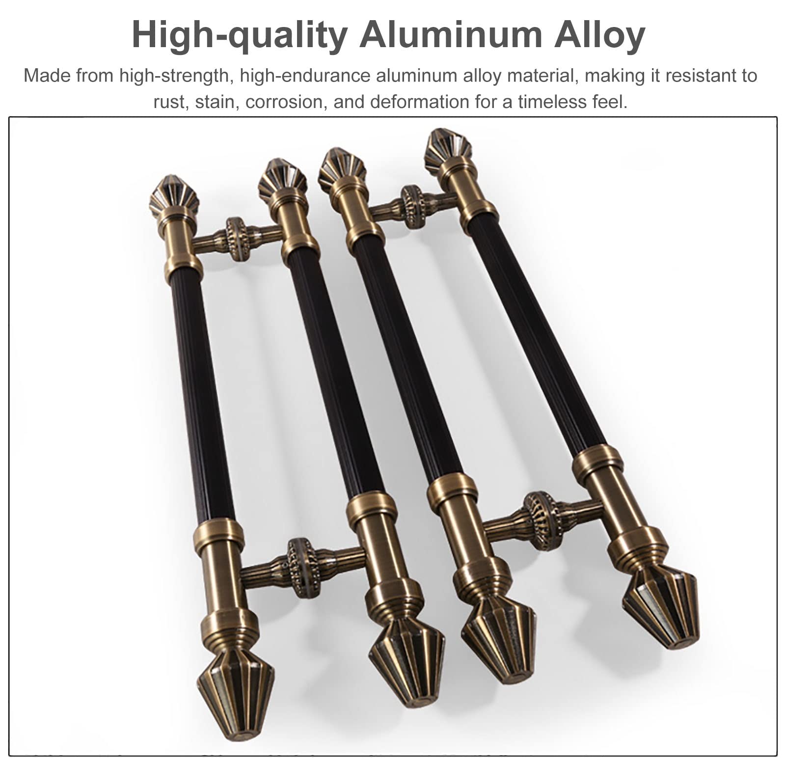 European Style Door Pull Handle - Retro Push/Pull Aluminum Alloy Entry Bar with Installation Kit for Wood/Glass/Sliding Doors (Bronze, 24 Inch) - Perfect for Barn Doors, Home Entryways & Office Spaces