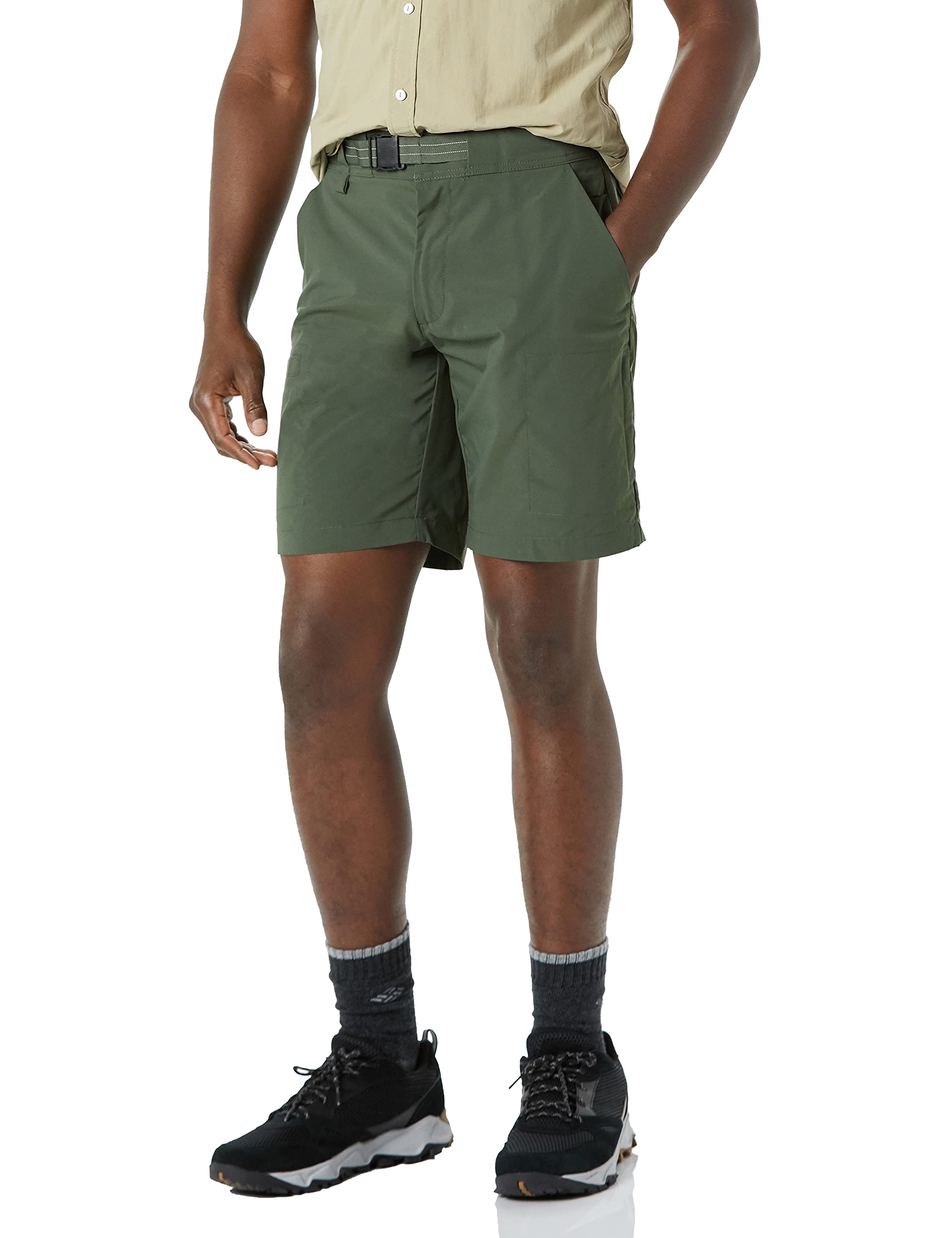 Amazon Essentials Men's Quick-Dry Belted Hiking Shorts - Lightweight & Moisture-Wicking for Outdoor Adventures, Camping & Summer Activities