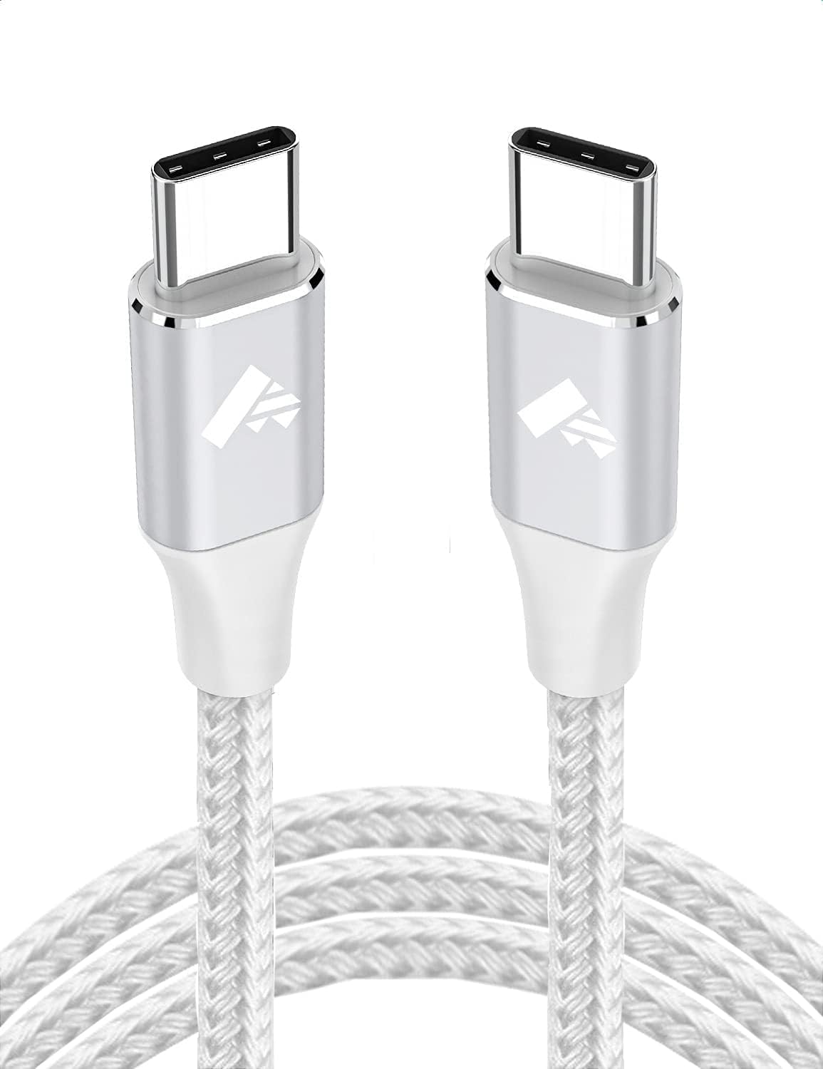 6.6FT USB C to USB C Fast Charging Cable 60W - Type C to Type C PD Charger Cord for iPhone 15/15 Pro Max/15 Plus, iPad Air/Pro, Galaxy S24/S23 Ultra - Perfect for Home, Office & Travel Charging