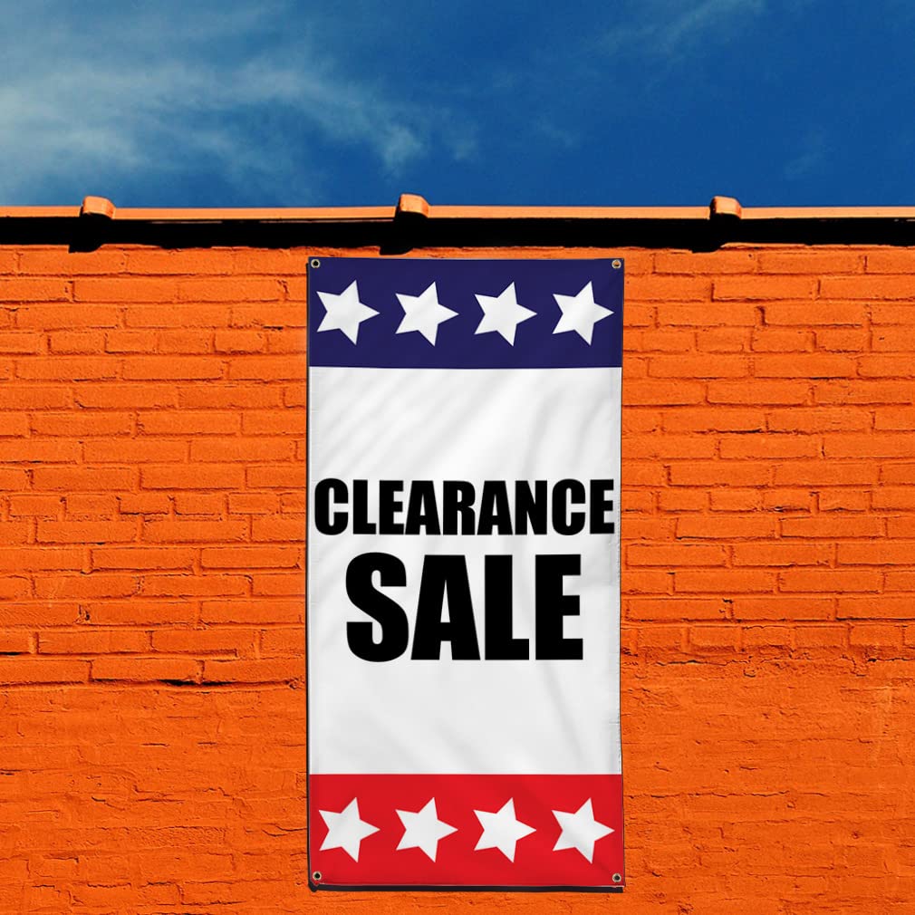 Premium Vertical Vinyl Banner - Weatherproof Outdoor Business Sign (96x48 Inches) with 8 Grommets - Multiple Sizes Available - Perfect for Store Promotions, Yard Sales & Industrial Signage