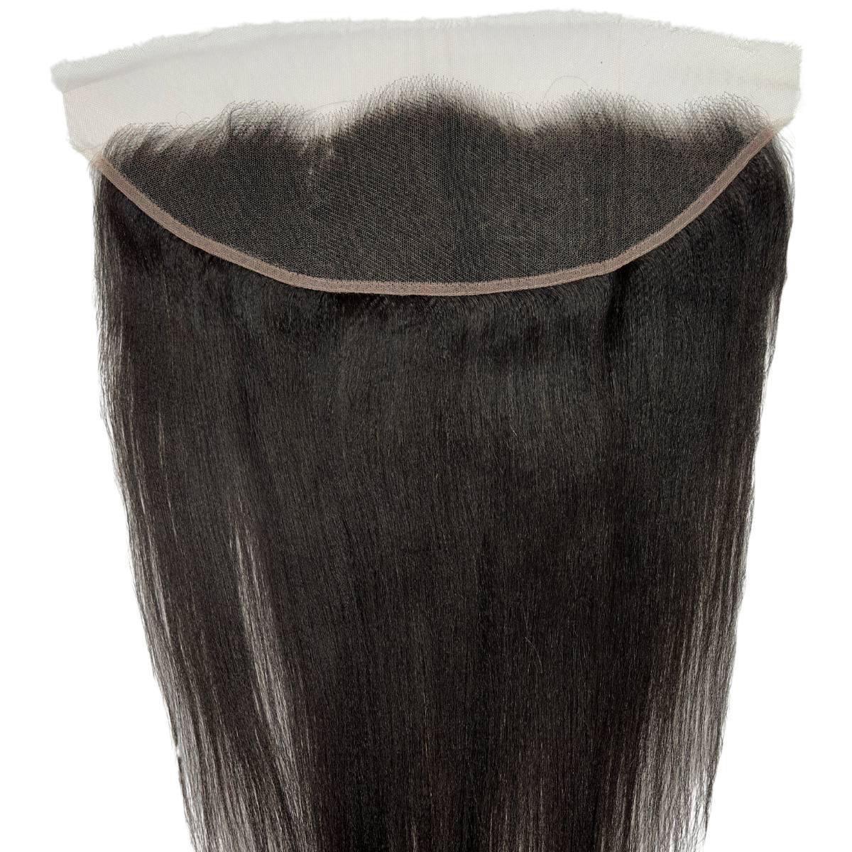 13x4 HD Lace Frontal Human Hair Wig - Yaki Straight Brazilian Virgin Hair for Natural Look | Perfect for Daily Wear, Parties & Special Occasions