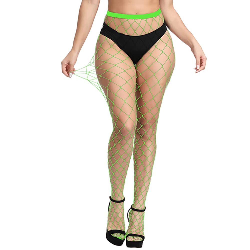 WEANMIX Women's Fishnet Stockings - Lace Patterned High Waist Tights & Pantyhose - Sexy Fishnets for Party, Cosplay, Halloween & Night Out