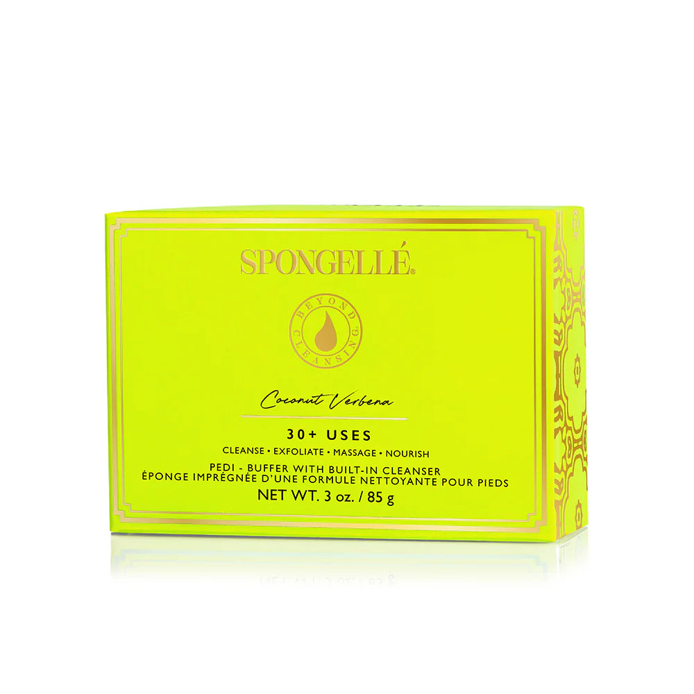 Coconut Verbena Pedi Buffer - Exfoliating Foot File for Soft Smooth Feet - Perfect for Home Pedicures & Spa Treatments