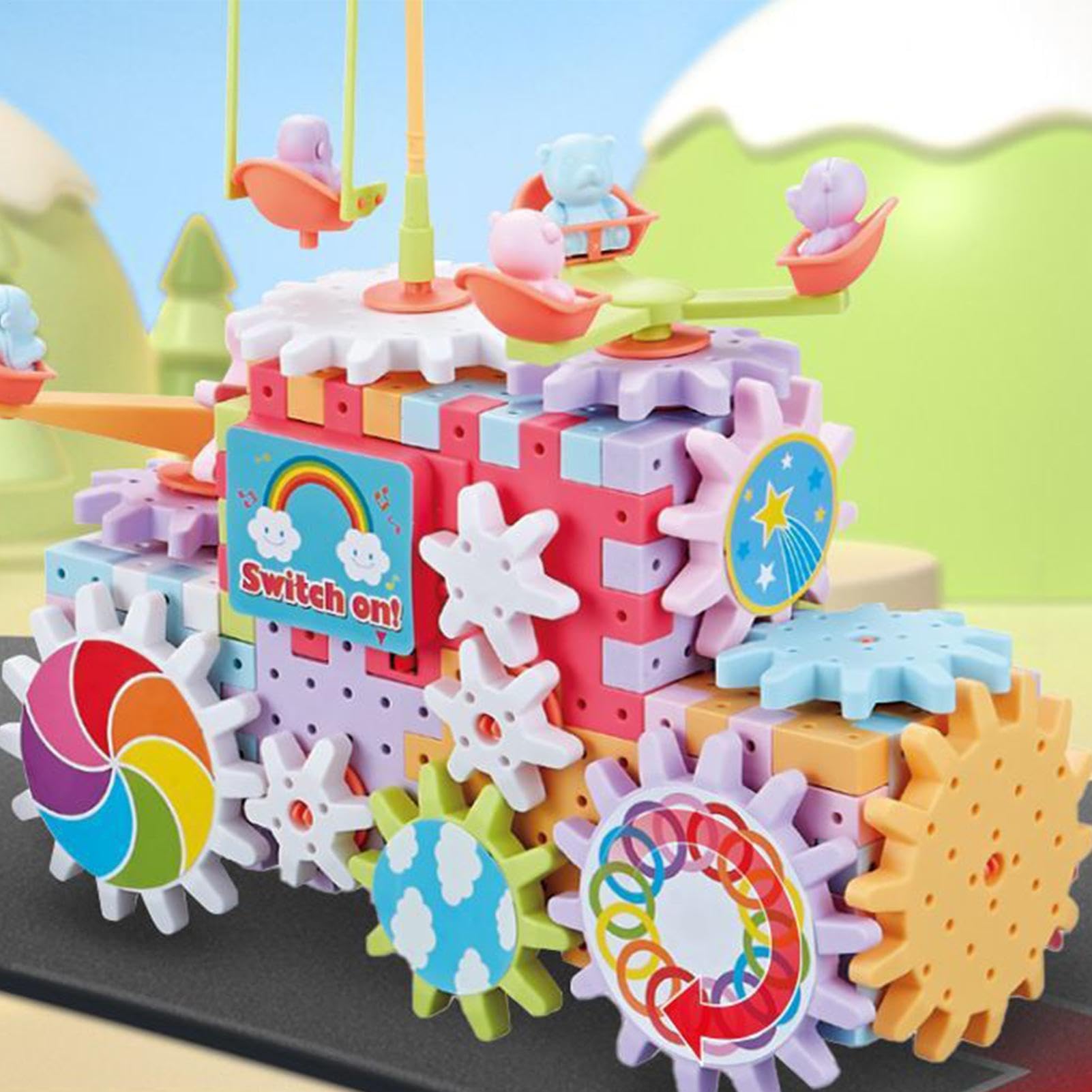 Upgrade Gear Building Blocks Set - 83-263 Pieces STEM Construction Toy Kit with Electric Tools, Educational Building Blocks for Kids Ages 3+, Perfect for Home, School, and Creative Play