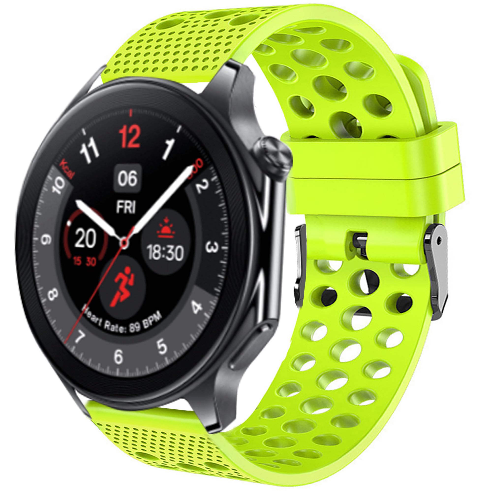 OnePlus Watch 2 Bands - Silicone Sport Strap with Metal Buckle for Workout & Daily Use