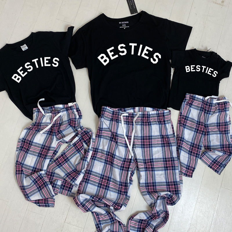 Best Friends Matching Pajama Bottoms Set - Cute College Dorm Sleepwear for Girls - Perfect for Sleepovers, Birthday Gifts & Sister Matching Outfits