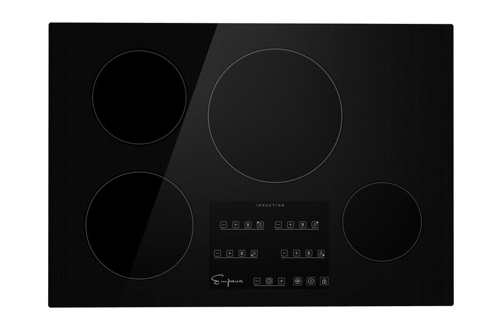 Empava 30 Inch 4 Burner Induction Cooktop - 120V Built-in Electric Stove with Touch Controls (IDC30) for Home Kitchen, Restaurant & Outdoor Cooking