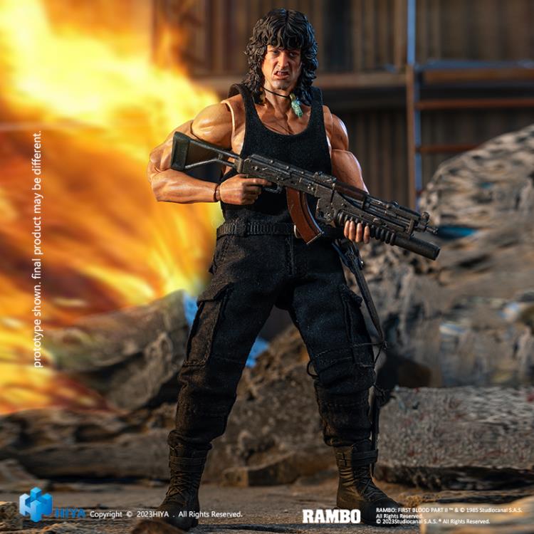 Rambo III Super Series John Rambo 1/12 Scale Collectible Action Figure - Perfect for Movie Fans, Collectors & Display