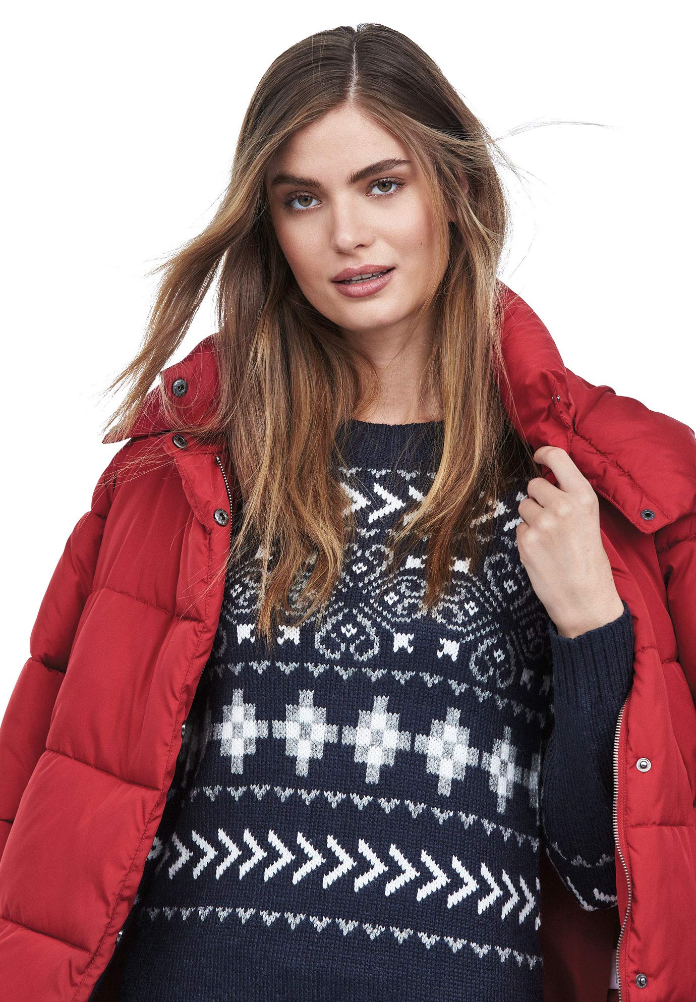 Ellos Women's Plus Size Short Hooded Puffer Jacket - Warm Winter Coat for Outdoor Activities & Casual Wear