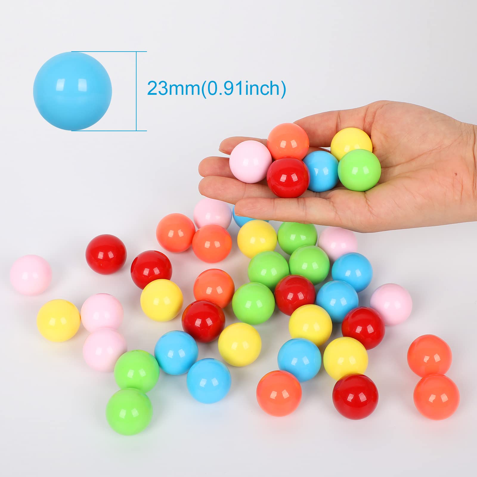 23mm Acrylic Marble Balls for Chinese Checkers, Aggravation, Wahoo & Board Games - 42PCS Replacement Game Balls for DIY Crafts & Home Decor - Perfect for Family Game Nights & Kids Activities