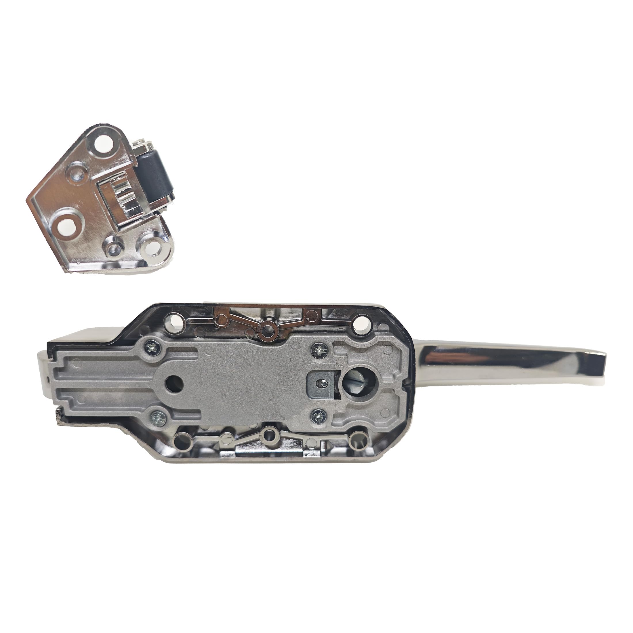 Stainless Steel Walk-in Cooler & Freezer Door Handle with Latch - 1.8 Inch Base Height for Commercial Refrigerators, Ovens, Lab Equipment | Durable Hardware for Food Service, Medical & Industrial Applications