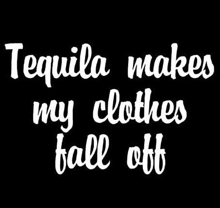 Funny Tequila Decal Sticker - 'Tequila Makes My Clothes Fall Off' Vinyl Die-Cut Decal for Cars, Windows, Laptops, MacBooks & Smooth Surfaces - Perfect for Parties, Bars & Gifts