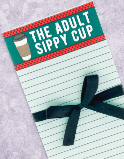Adult Sippy Cup Shopping List Pads - Reusable & Spill-Proof Notepads for Grocery Lists, Errands & Daily Reminders - Perfect for Seniors, Special Needs & Home Organization