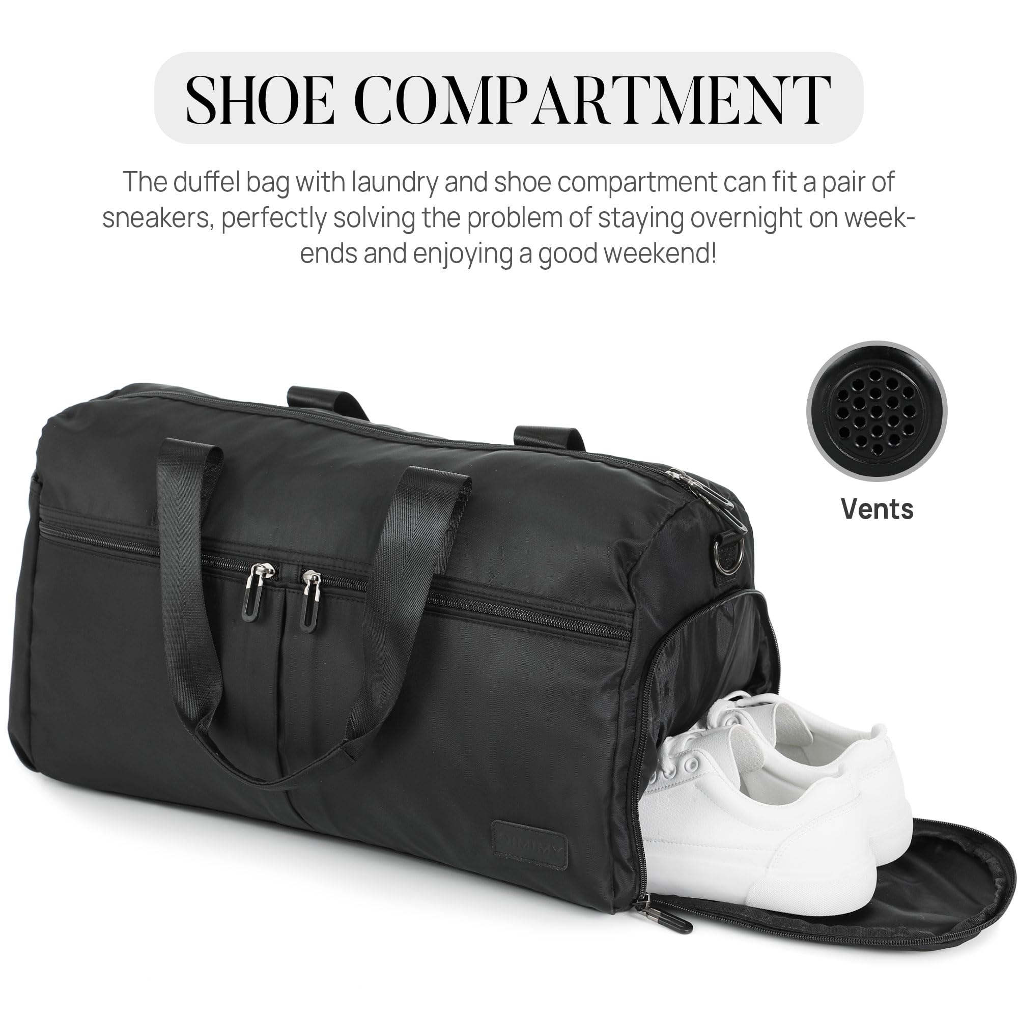 Best Travel Duffel Bag for Women - Waterproof Weekender & Gym Bag with Shoe Compartment, Carry-On Overnight Bag for Airplanes - Perfect for Travel, Sports & Weekend Getaways