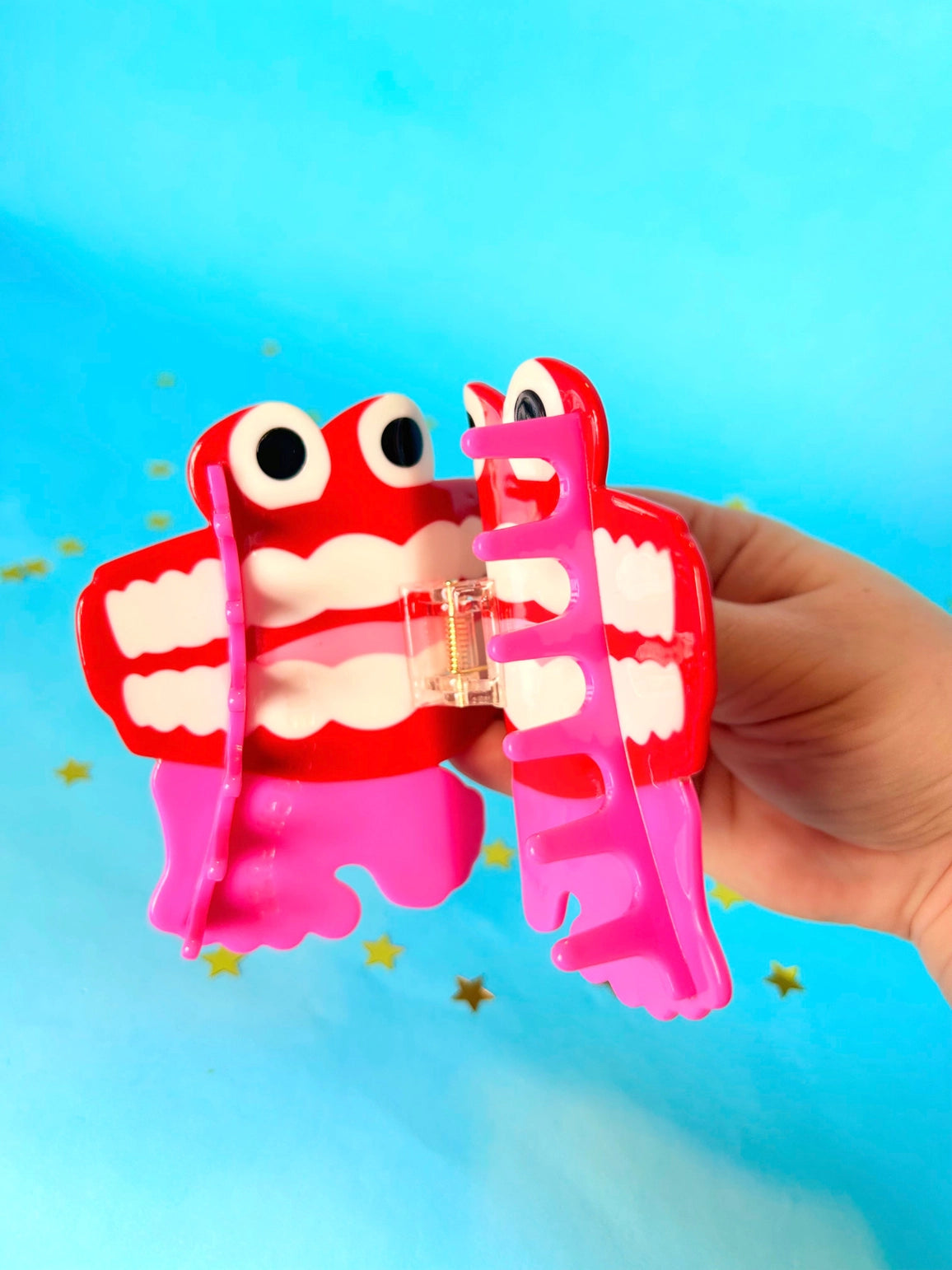 Chattering Teeth Hair Claw Clip - Fun Novelty Hair Accessory for Parties, Halloween Costumes & Gag Gifts