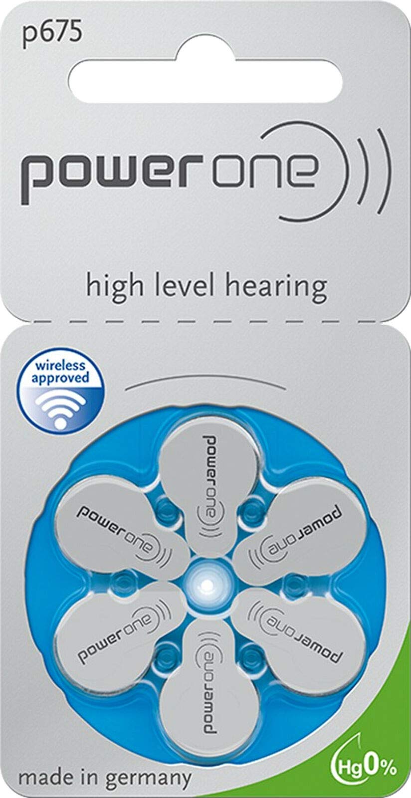 VARTA Power One Zinc Air Hearing Aid Batteries (Blue) Size 675 - 60 Pack | Long-Lasting & Reliable for Hearing Devices | Perfect for Travel, Work & Daily Use