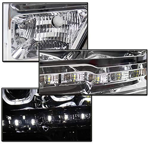 Halo LED Chrome Projector Headlights for 2009-2014 Ford F-150 - High Brightness Headlamp Kit with Durable Housing | Upgrade Your Truck Lighting for Night Driving & Off-Road Adventures