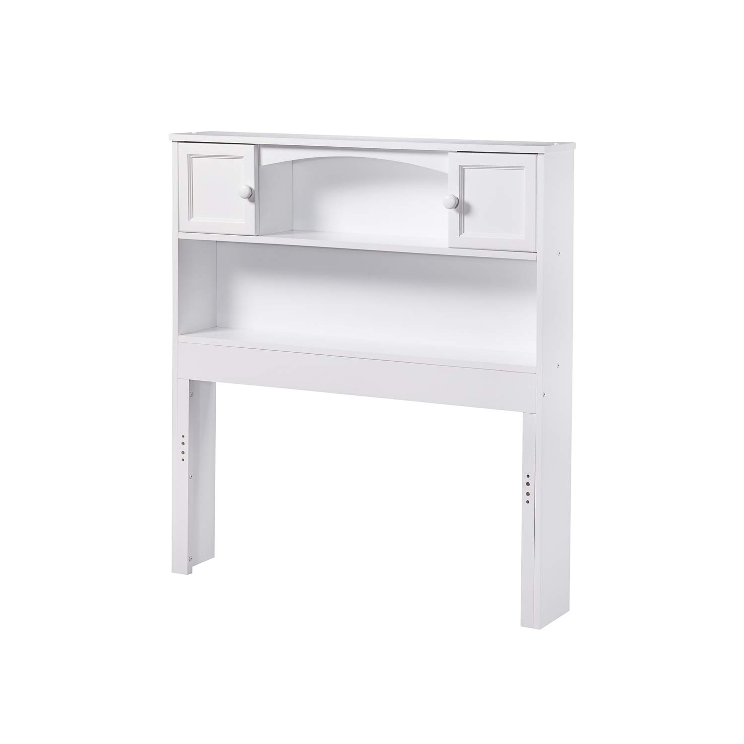Newport Bookcase Headboard with Storage - Modern Wooden Bed Frame with Built-in Shelves - Perfect for Small Bedrooms, Apartments & Dorm Rooms