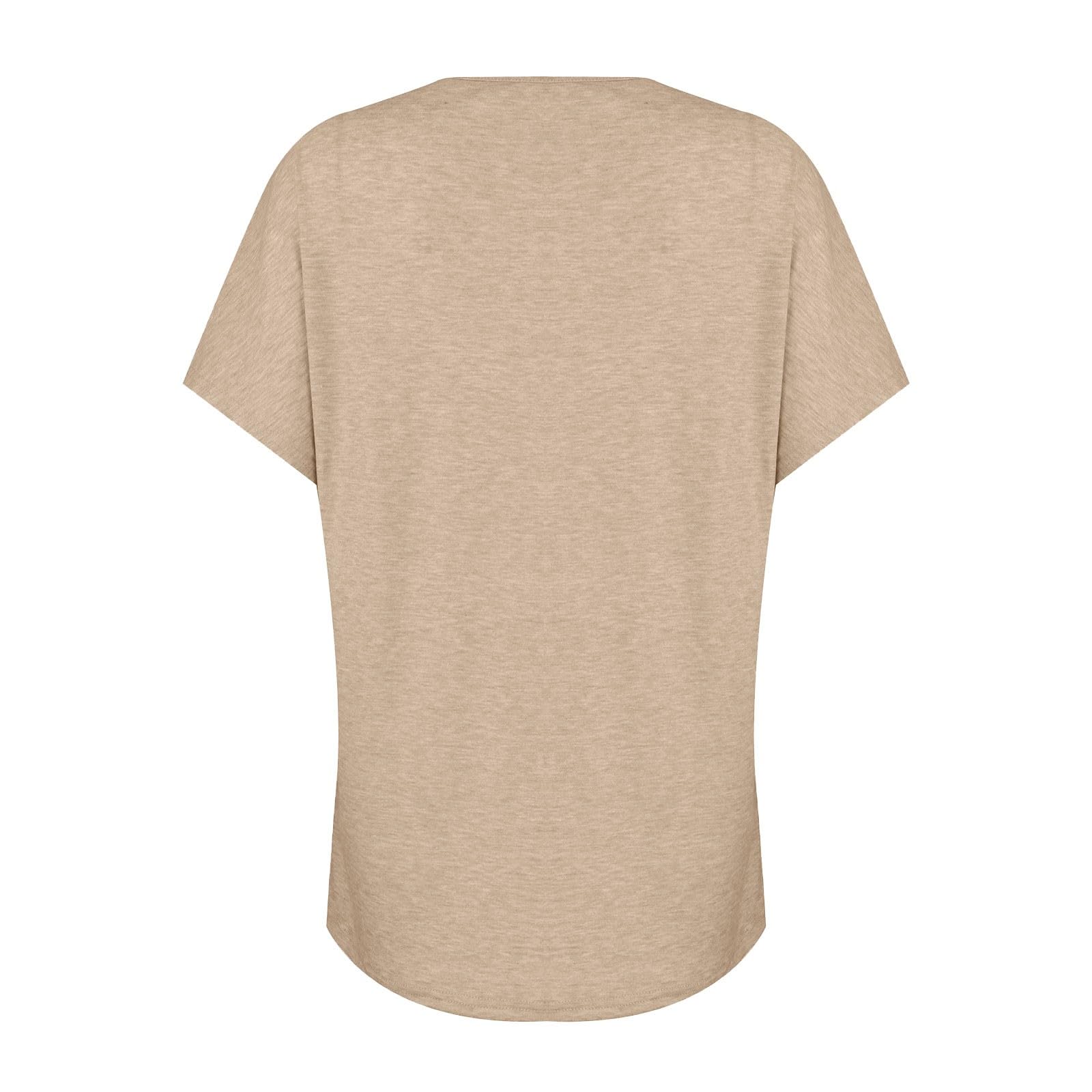 2024 Trendy Women's Summer Tops - Short Sleeve Button Down Shirts with Crewneck & V-Neck Styles | Cute Casual Blouses for Going Out, Office Wear & Date Nights | Breathable Tees for Beach, Shopping & Summer Vacation