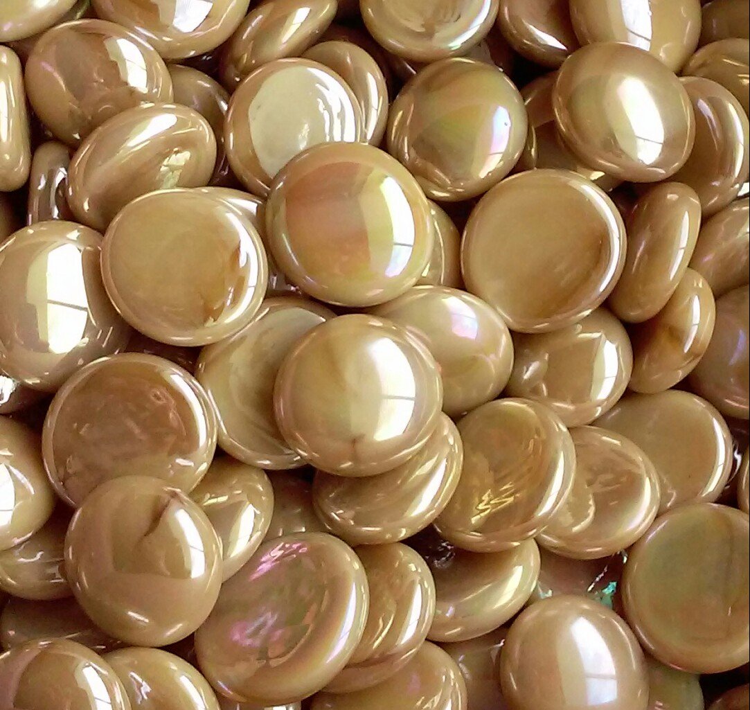 5 LB Opal Latte Iridescent Glass Gems - Vase Fillers for Home Decor, Wedding Centerpieces & DIY Crafts - Bulk Decorative Stones for Floral Arrangements