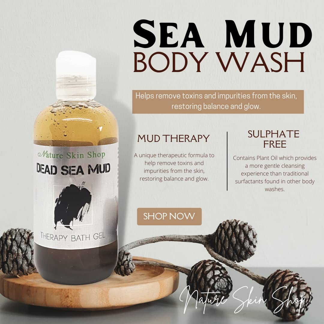 Dead Sea Mud Therapy Body Wash - Deep Cleansing & Detoxifying for Smooth Skin | Hydrating & Nourishing Shower Gel for Dry & Sensitive Skin - Perfect for Spa, Relaxation & Daily Skincare Routine