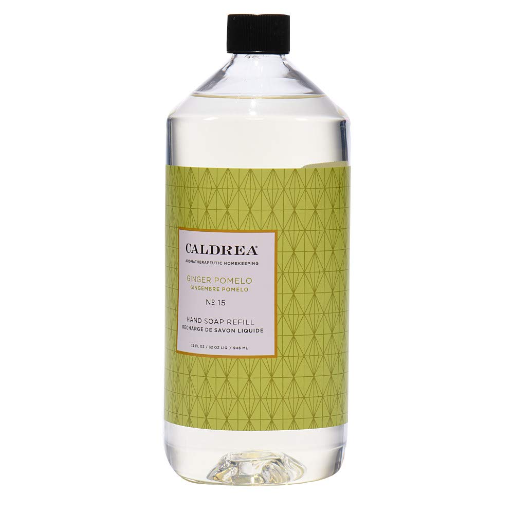 Caldrea Aloe Vera & Olive Oil Hand Soap Refill - 32 oz Ginger Pomelo Scent with Essential Oils for Moisturizing & Cleansing | Perfect for Kitchen, Bathroom & Guest Washrooms