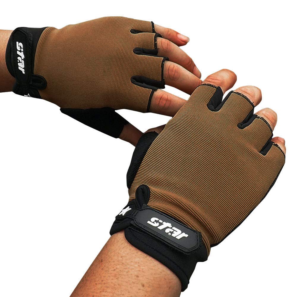 Anti-Slip Cycling Gloves for Men - Breathable Half Finger Bike Gloves for Fitness & Sports - Perfect for Road Biking, Mountain Biking & Gym Workouts